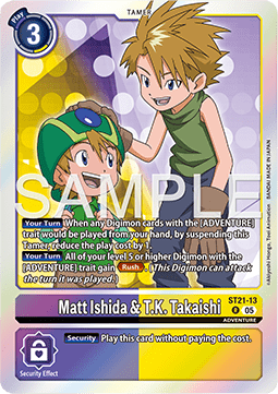 Matt Ishida & T.K. Takaishi (ST21-13) - Starter Deck: Hero of Hope (Rare) [ST-21-13]