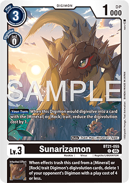 Sunarizamon (BT21-055) - World Convergence (Common) [BT-21-055]
