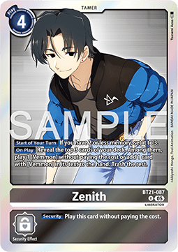 Zenith (BT21-087) (V.1) - World Convergence (Rare) [BT-21-087]