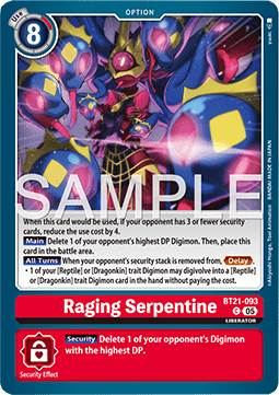 Raging Serpentine (BT21-093) - World Convergence (Common) [BT-21-093]