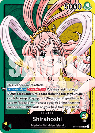 Shirahoshi (OP11-022) (V.1) - A Fist of Divine Speed (Leader) [OP11-022]