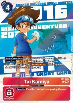 Tai Kamiya (BT1-085) - Premium Bandai Products (Alternative Art) [PB-XX-BT1-085]