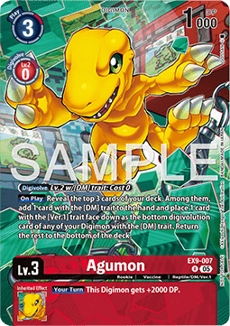 Agumon (EX9-007) (V.2) - Versus Monsters (Alternative Art) [EX-09-007]