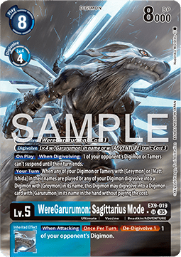 WereGarurumon: Sagittarius Mode (EX9-019) (V.2) - Versus Monsters (Alternative Art) [EX-09-019]