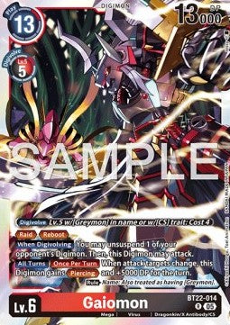 Gaiomon (BT22-014) - Cyber Eden (Rare) [BT-22-014]