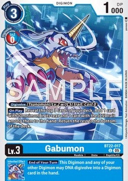 Gabumon (BT22-017) - Cyber Eden (Uncommon) [BT-22-017]