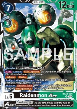 Raidenmon Ace (BT22-066) - Cyber Eden (Uncommon) [BT-22-066]