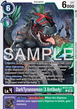 DarkTyrannomon (X Antibody) (BT22-070) - Cyber Eden (Common) [BT-22-070]
