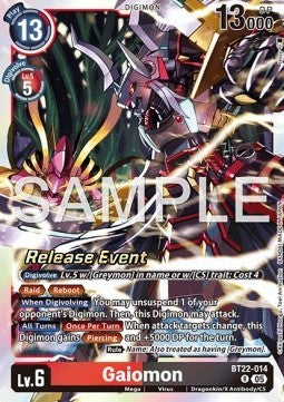 Gaiomon (BT22-014) - Promos: Cyber Eden (Alternative Art) [BT-22P-BT22-014]