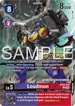 Loudmon (BT20-075) (V.1) - Championship 2025 Promos (Alternative Art) [CP25-BT20-075]