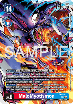 MaloMyotismon (EX10-011) (V.1) - Sinister Order (Super Rare) [EX-10-011]