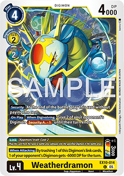 Weatherdramon (EX10-014) (V.1) - Sinister Order (Common) [EX-10-014]
