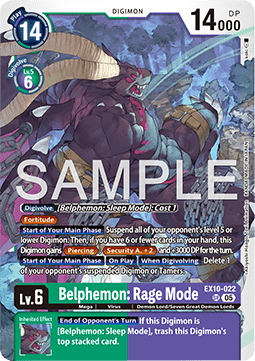 Belphemon: Rage Mode (EX10-022) (V.1) - Sinister Order (Super Rare) [EX-10-022]