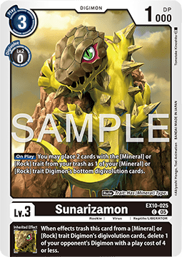Sunarizamon (EX10-025) (V.1) - Sinister Order (Common) [EX-10-025]
