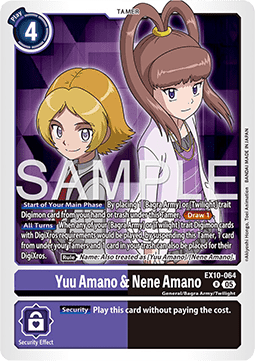 Yuu Amano & Nene Amano (EX10-064) (V.1) - Sinister Order (Rare) [EX-10-064]