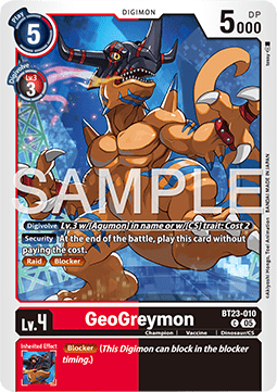 GeoGreymon (BT23-010) - Hackers' Slumber (Common) [BT-23-010]
