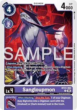 Sangloupmon (BT23-063) - Hackers' Slumber (Common) [BT-23-063]