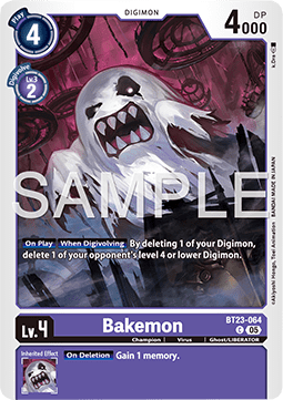 Bakemon (BT23-064) - Hackers' Slumber (Common) [BT-23-064]