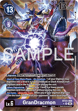 GranDracmon (BT23-068) (V.2) - Hackers' Slumber (Alternative Art) [BT-23-068]