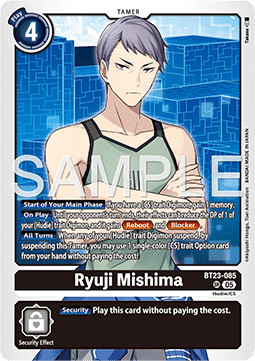 Ryuji Mishima (BT23-085) (V.1) - Hackers' Slumber (Super Rare) [BT-23-085]
