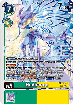 Hudiemon (BT23-101) (V.1) - Hackers' Slumber (Secret Rare) [BT-23-101]