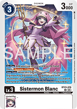 Sistermon Blanc (BT23-076) - Hackers' Slumber (Rare) [BT-23-076]