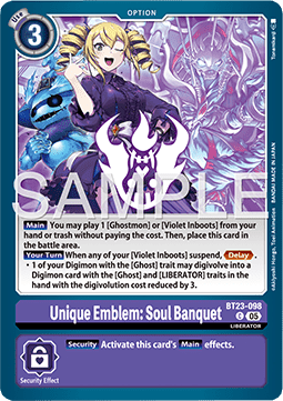 Unique Emblem: Soul Banquet (BT23-098) - Hackers' Slumber (Common) [BT-23-098]
