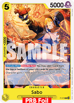 Sabo (P-073) (V.2) - The Best Vol.2 (Promo) [PRB02-P-073]