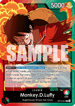 Monkey.D.Luffy (OP13-001) (V.1) - Carrying on his Will (Leader) [OP13-001]