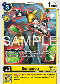 Renamon (ST22-02) (V.1) - Advanced Deck: Amethyst Mandala (Super Rare) [ST-22-02]
