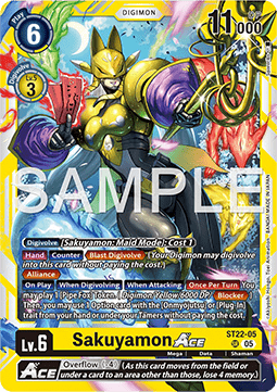 Sakuyamon Ace (ST22-05) - Advanced Deck: Amethyst Mandala (Super Rare) [ST-22-05]