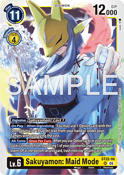 Sakuyamon: Maid Mode (ST22-06) - Advanced Deck: Amethyst Mandala (Super Rare) [ST-22-06]