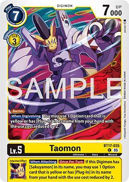 Taomon (BT17-035) - Advanced Deck: Amethyst Mandala (Alternative Art) [ST-22-BT17-035]