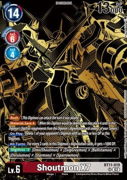 Shoutmon X7 (BT11-019) - Premium Bandai Products (Alternative Art) [PB-XX-BT11-019]