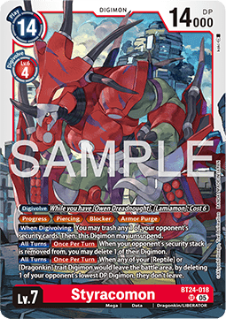 Styracomon (BT24-018) (V.1) - Time Stranger (Super Rare) [BT-24-018]