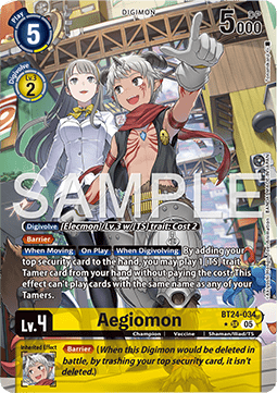 Aegiomon (BT24-034) (V.2) - Time Stranger (Alternative Art) [BT-24-034]