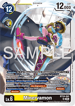 Minervamon (BT24-041) (V.1) - Time Stranger (Super Rare) [BT-24-041]