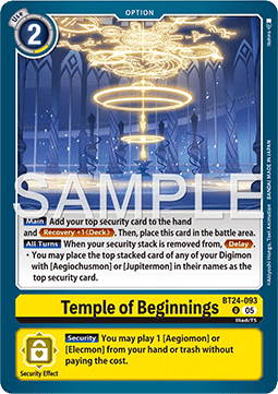 Temple of Beginnings (BT24-093) - Time Stranger (Uncommon) [BT-24-093]