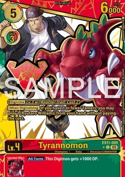 Tyrannomon (EX11-009) (V.2) - Dawn of Liberator (Alternative Art) [EX-11-009]