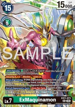 ExMaquinamon (EX11-073) (V.1) - Dawn of Liberator (Secret Rare) [EX-11-073]