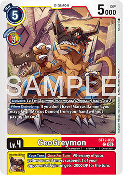 GeoGreymon (BT12-038) (V.1) - Digimon Generation (Alternative Art) [AD-01-BT12-038]