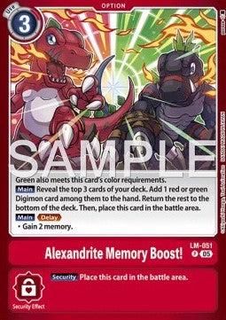 Alexandrite Memory Boost! (LM-051) - Premium Bandai Products (Promo) [PB-XX-LM-051]