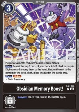 Obsidian Memory Boost! (LM-053) - Premium Bandai Products (Promo) [PB-XX-LM-053]