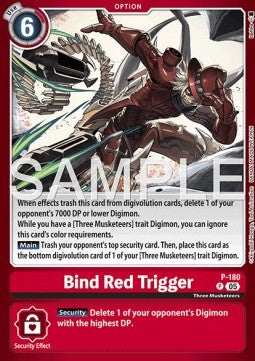 Bind Red Trigger (P-180) - Premium Bandai Products (Alternative Art) [PB-XX-P-180]