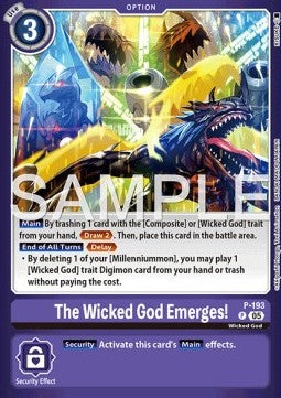 The Wicked God Emerges! (P-193) - Premium Bandai Products (Alternative Art) [PB-XX-P-193]