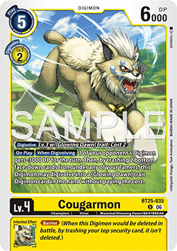 Cougarmon (BT25-035) - Dual Revolution (Uncommon) [BT-25-035]
