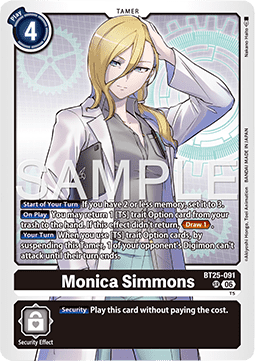 Monica Simmons (BT25-091) (V.1) - Dual Revolution (Super Rare) [BT-25-091]