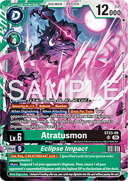 Atratusmon / Eclipse Impact (ST23-09) - Starter Deck: Digimon Beatbreak (Super Rare) [ST-23-09]
