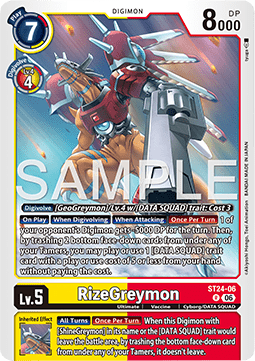 RizeGreymon (ST24-06) - Starter Deck: Digimon Data Squad (Rare) [ST-24-06]