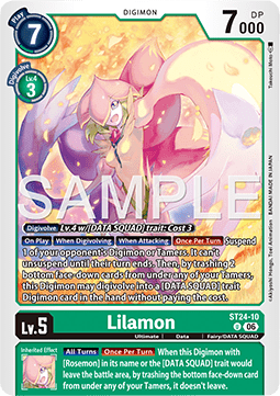 Lilamon (ST24-10) - Starter Deck: Digimon Data Squad (Uncommon) [ST-24-10]